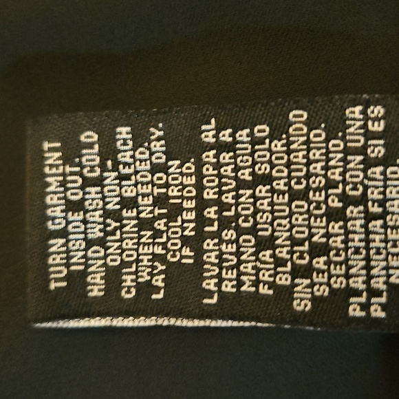 ZAC & RACHEL Black Tiered Short Sleeve Half Button Chiffon Blouse - Picture 10 of 10